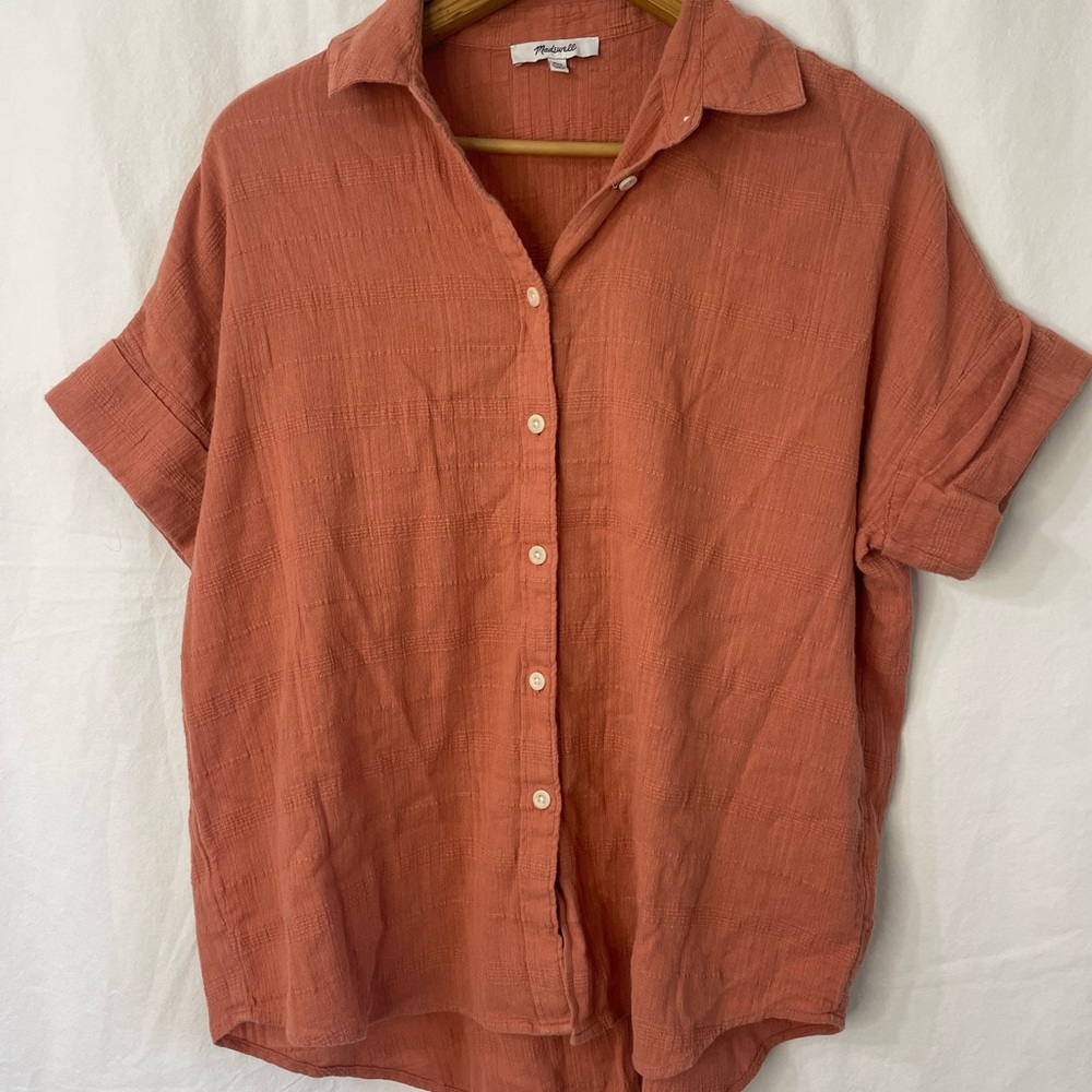 Madewell Collared Button Down Terracotta - image 1